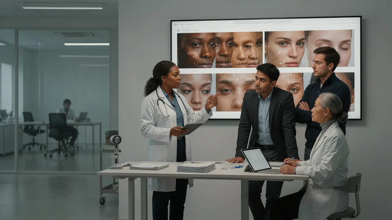 Training Physicians and Algorithms for Diverse Dermatology